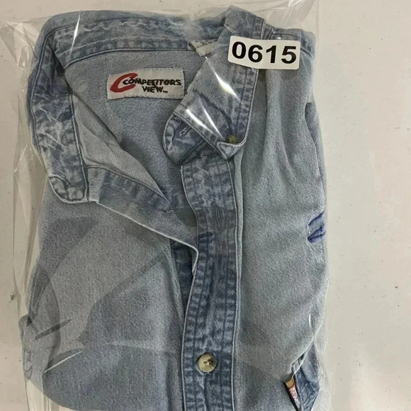 Competitors View Mens L Dale Jarrett #88 NASCAR Vintage Denim Shirt 100% Cotton - Picture 16 of 16